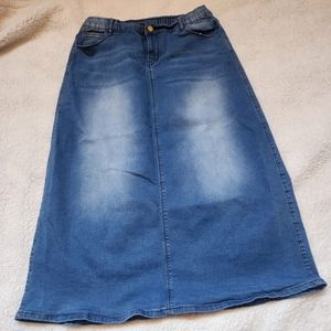 Long Denim Skirt Size L (12/14)